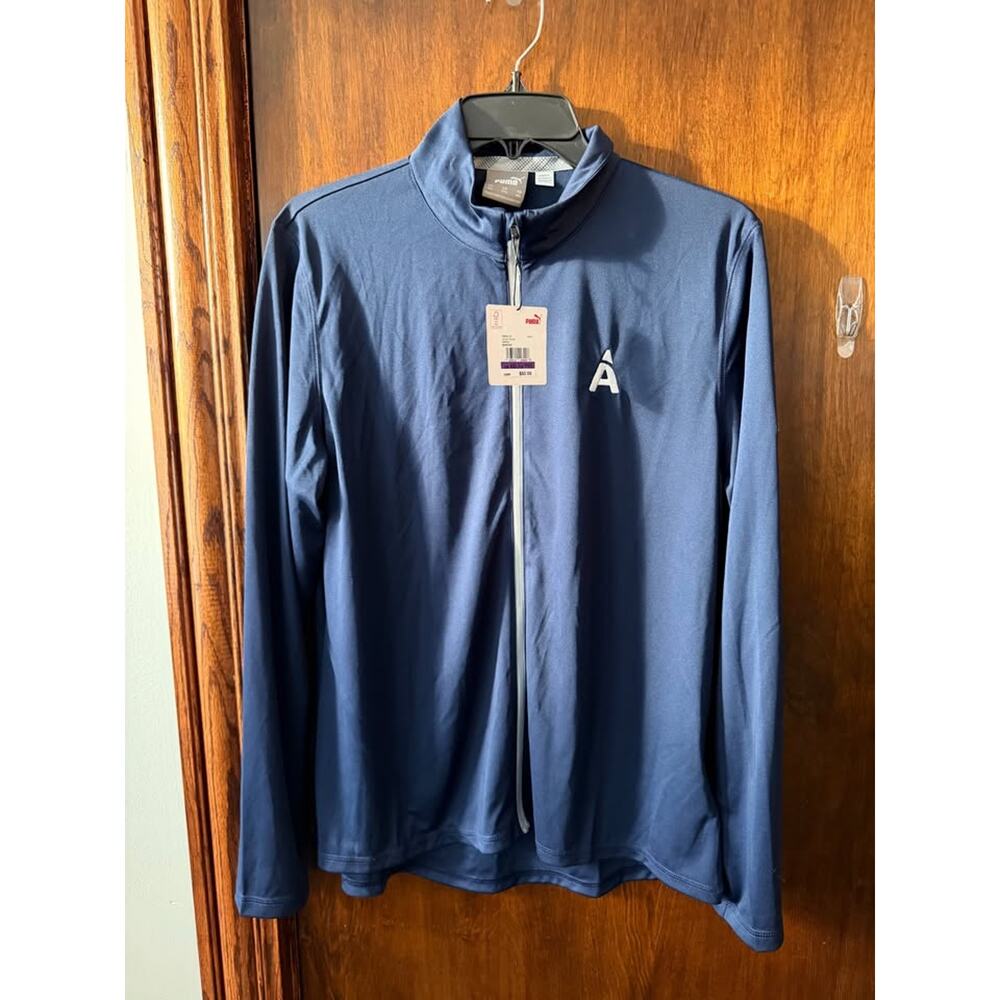NWT Puma Womens Full Zip Peacoat Track Jacket Aspen Dental 2XL